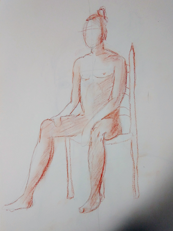 Pose sentado. Anónimo.