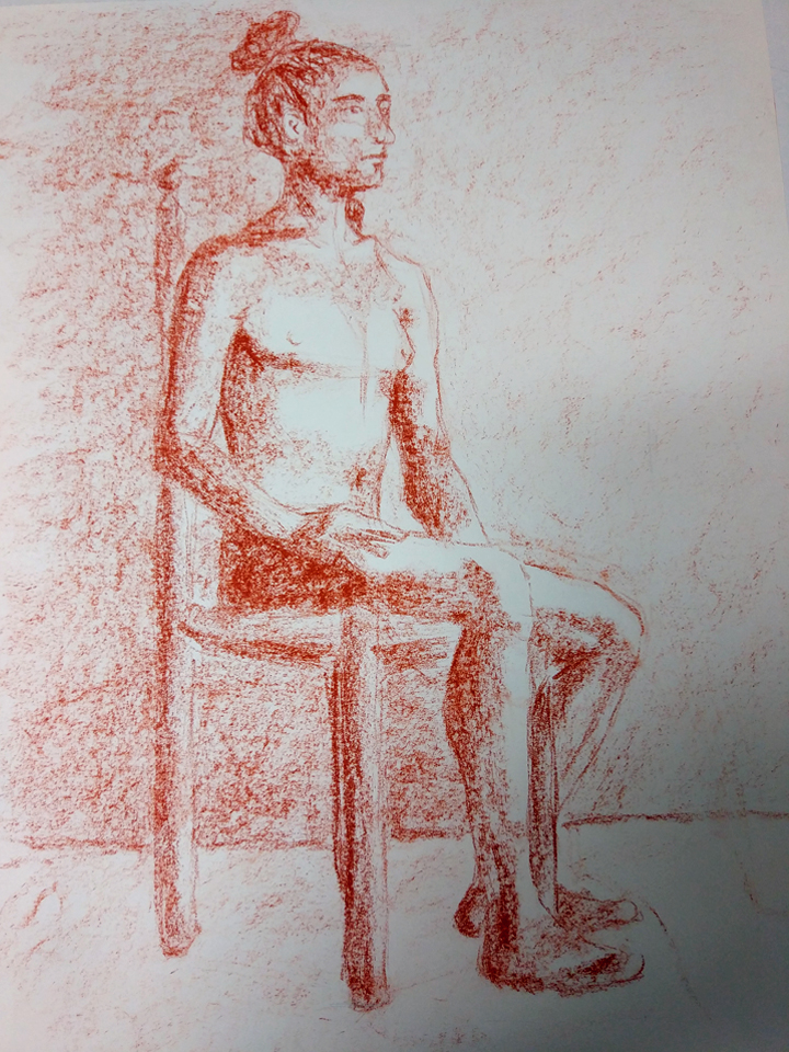 Pose sentado. Anónimo.