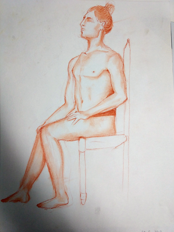 Pose sentado. Anónimo.