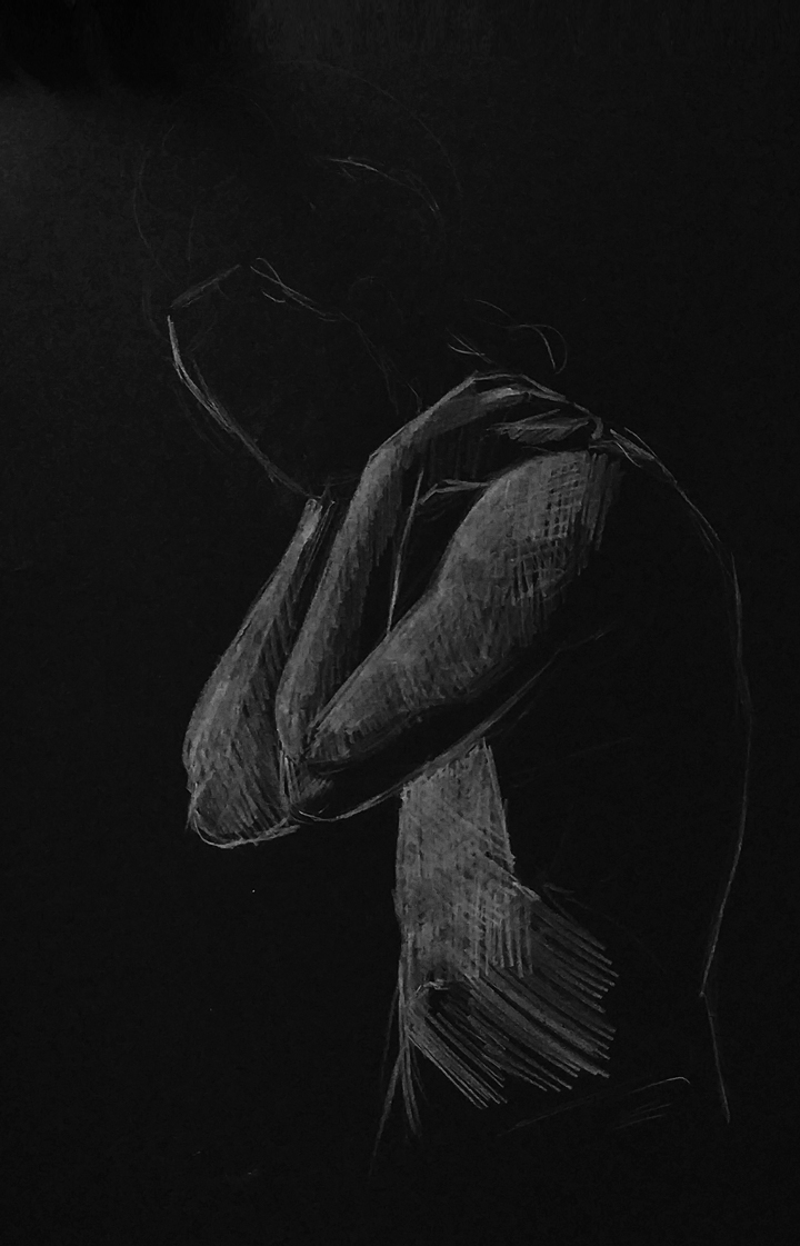 Figura sobre fondo negro