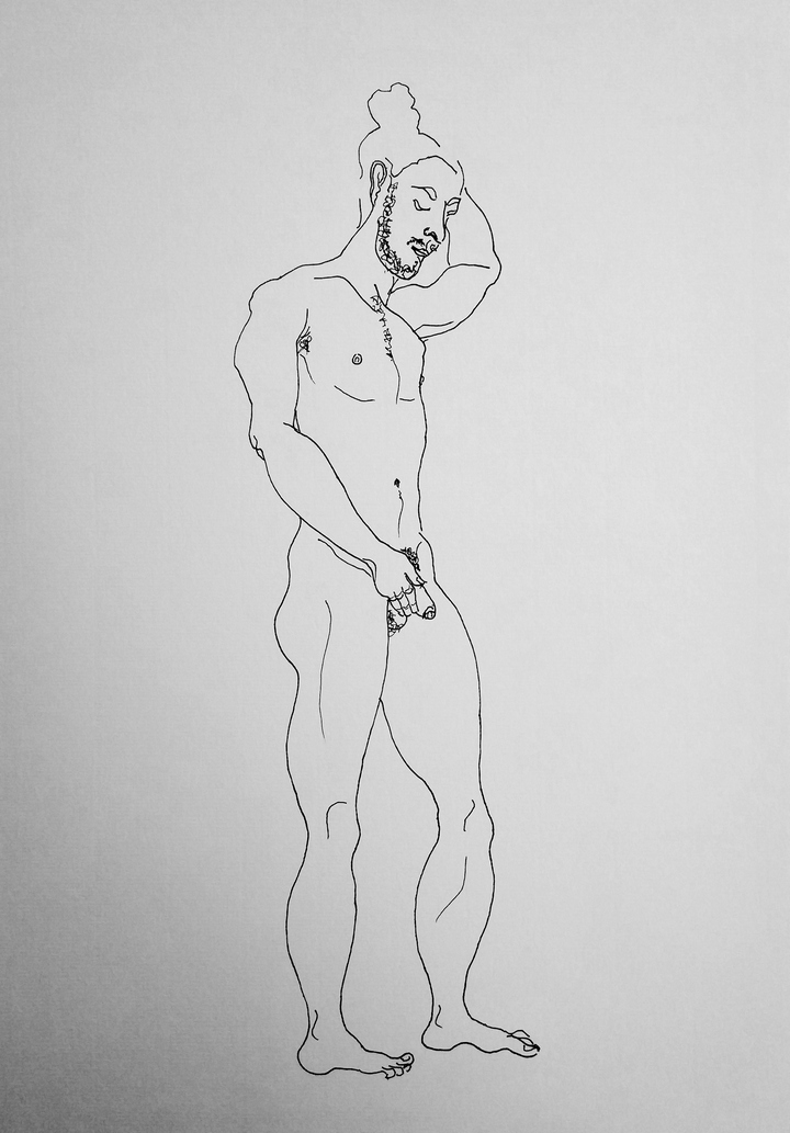 Dibujo de desnudo en linea de Javier Astarloa