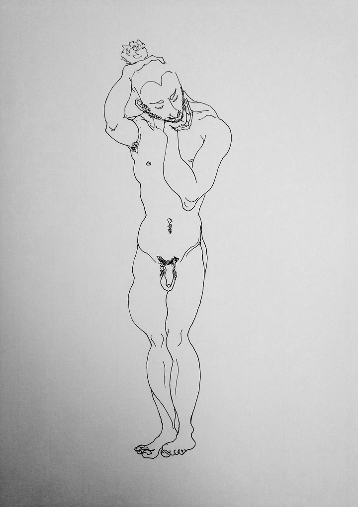 Dibujo de desnudo en linea de Javier Astarloa