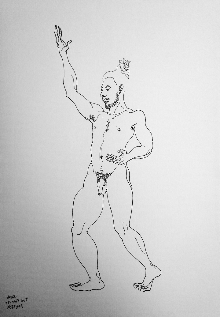 Dibujo de desnudo en linea de Javier Astarloa