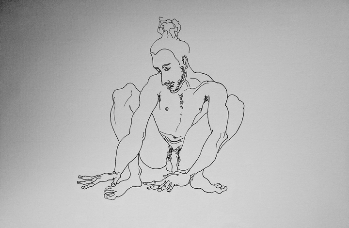 Dibujo de desnudo en linea de Javier Astarloa