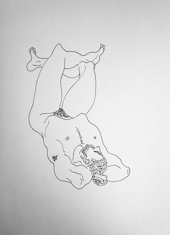 Dibujo de desnudo en linea de Javier Astarloa