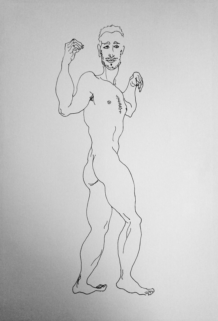 Dibujo de desnudo en linea de Javier Astarloa