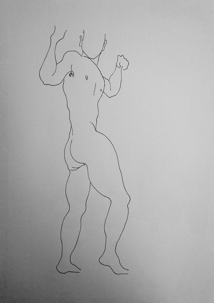 Dibujo de desnudo en linea de Javier Astarloa