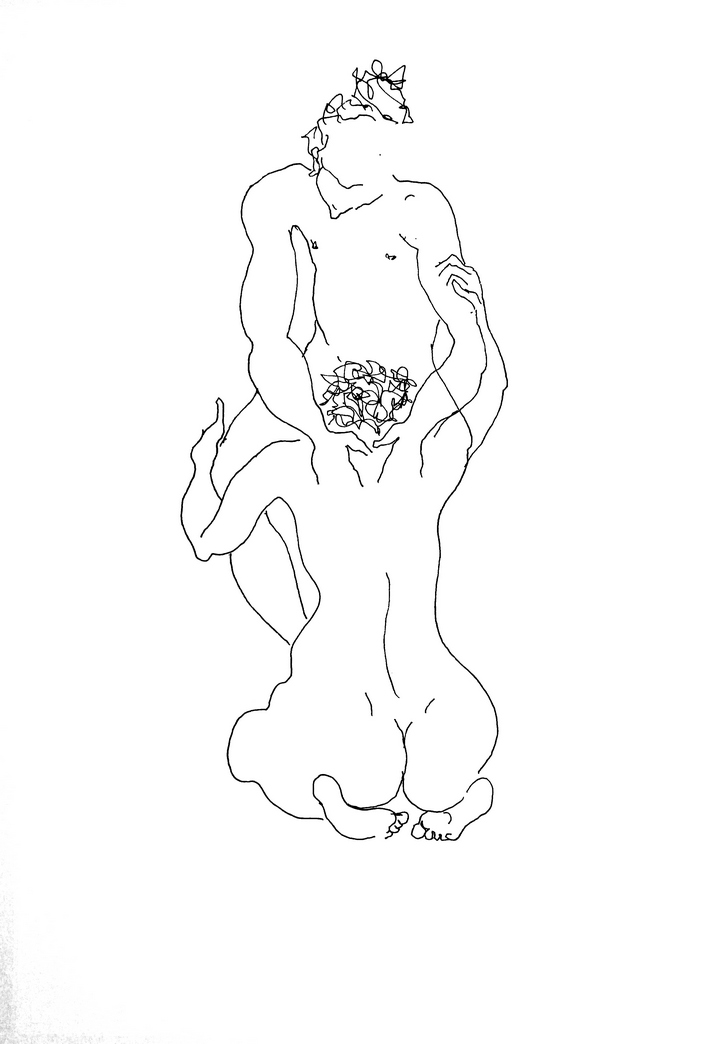 Dibujo de desnudo en linea de Javier Astarloa. Sesión con Cristina Romero. 