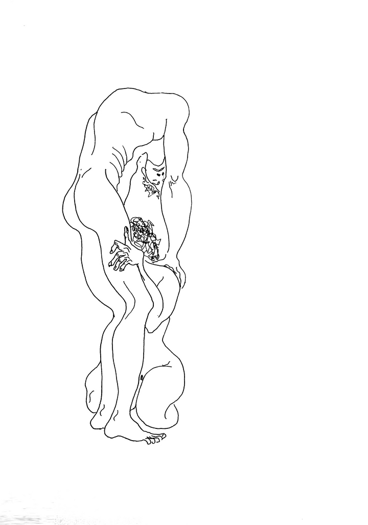 Dibujo de desnudo en linea de Javier Astarloa. Sesión con Cristina Romero.