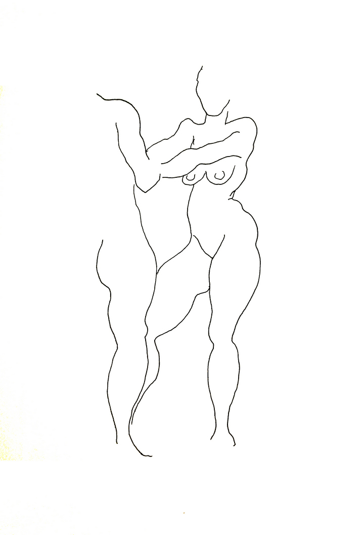 Dibujo de desnudo en linea de Javier Astarloa. Sesión con Cristina Romero.