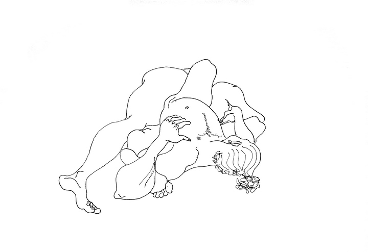 Dibujo de desnudo en linea de Javier Astarloa. Sesión con Cristina Romero.