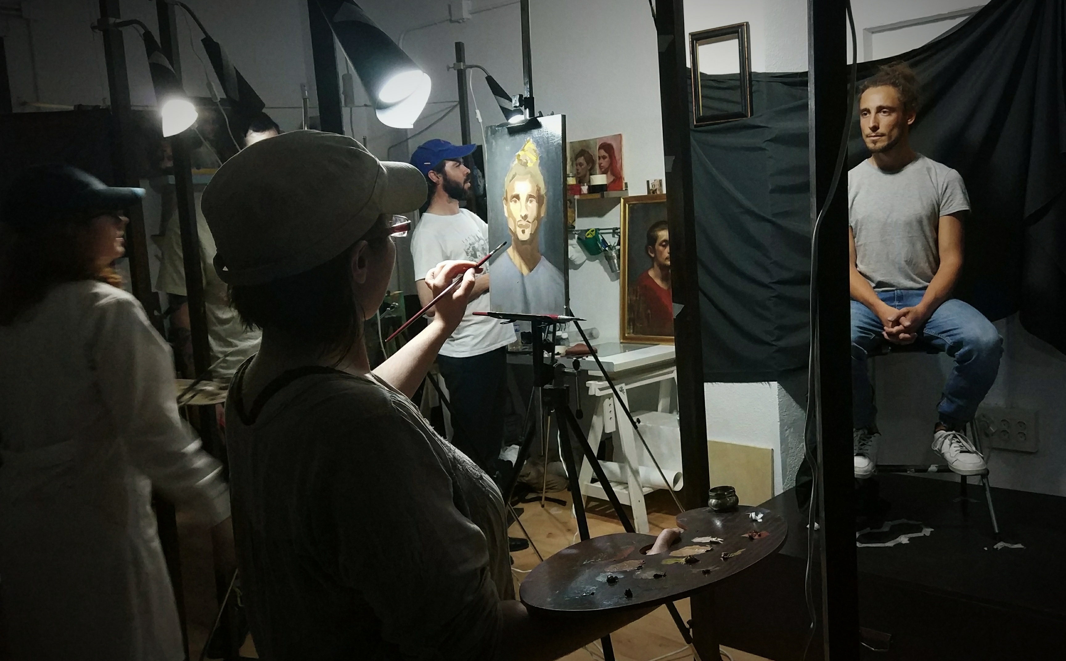 Posado durante la sesión. 